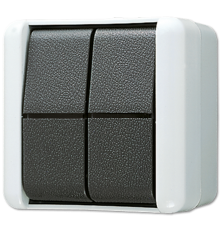 Выключатель сдвоенный IP44  805W  Jung