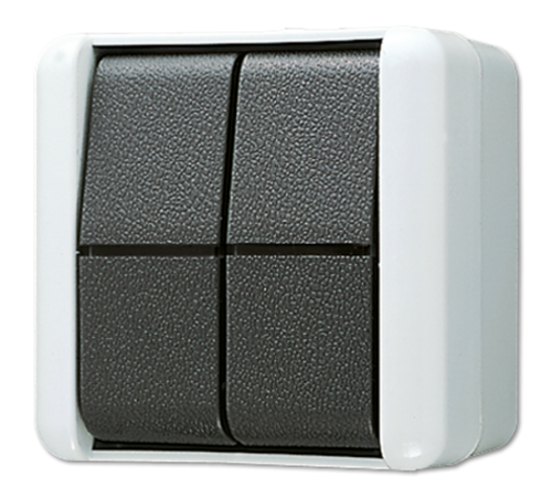 Выключатель сдвоенный IP44  805W  Jung