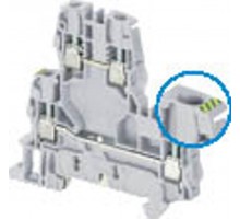 Клемма ZS6-D2-PE винтовая 6мм.кв., двухуровневая, земля  1SNK506212R0000  TE