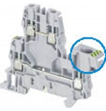 Клемма ZS6-D2-PE винтовая 6мм.кв., двухуровневая, земля  1SNK506212R0000  TE