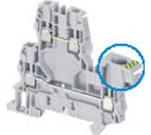 Клемма ZS6-D2-PE винтовая 6мм.кв., двухуровневая, земля  1SNK506212R0000  TE