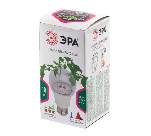 Светильник светодиодный для растений FITO-10W-RB-E27  Б0050600  ЭРА