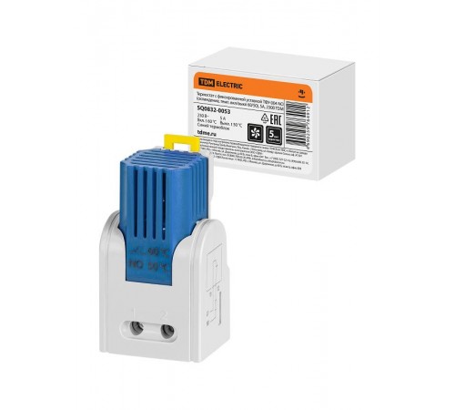 Термостат с фиксированной уставкой ТФУ-004 NО (охлаждение, темп. вкл/выкл 60/50), 5 А, 230 В  SQ0832-0053  TDM