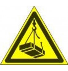 Знак наклейка W06 "Опасно. Возможно падение груза" (200х200х200) ГОСТ 12.4.026-2015  PROxima an-w-06  EKF