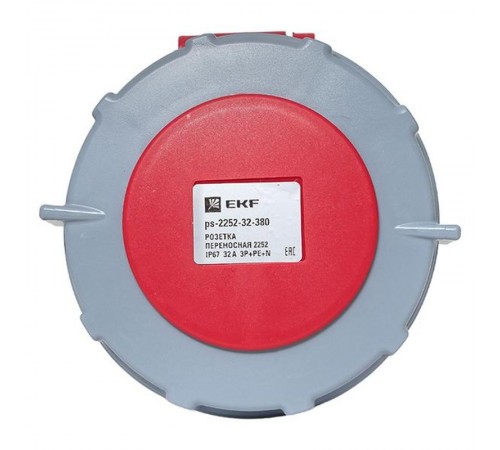 Розетка переносная 2252 3Р+РЕ+N 32А 380В IP67 EKF PROxima  ps-2252-32-380  EKF
