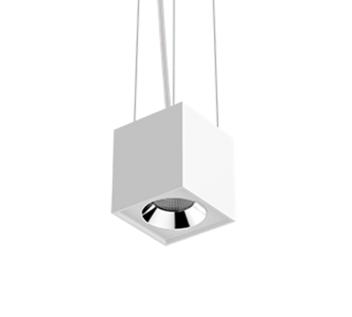 Светильник светодиодный DL-02 Cube подвесной 100х110 мм 12Вт 4000K 35° RAL9010 белый мат.  V1-R0-00360-30000-2001240  VARTON