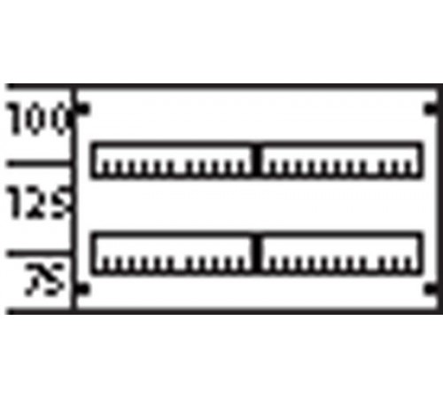 Пластрон с прорезями 2ряда/2 рейки  AS22  ABB