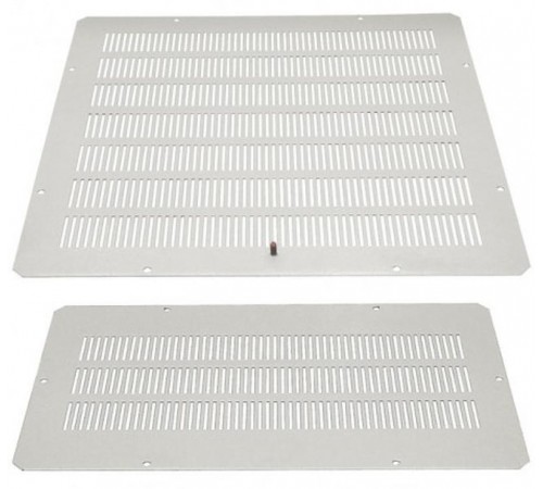 Заглушка WZ-1718-39-01-011 с перф.д.отв.A (380x380мм) в пл/кр.к нап.шк.,420x420мм,мет.,сер.(RAL 7035) (1718-39-1-1/7035)  17894  Zpas