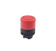 Головка грибовидная возврат поворотом, красный, O30 мм, пласт. MTB2-ES44  43233  ОВЕН
