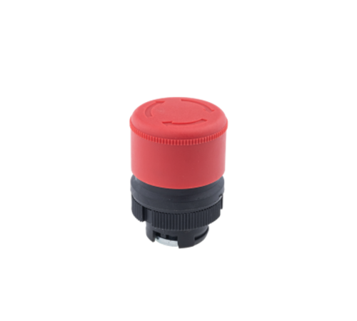 Головка грибовидная возврат поворотом, красный, O30 мм, пласт. MTB2-ES44  43233  ОВЕН