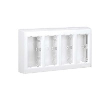 Simon Connect Блок настенный на 4 S-модуля Сима Про, поверхностный монтаж, белый  SBC400-9  Simon