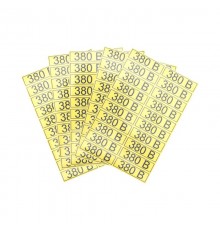 Наклейка знак электробезопасности "380 В" 15х50 мм (20шт на листе)  56-0008-1  REXANT