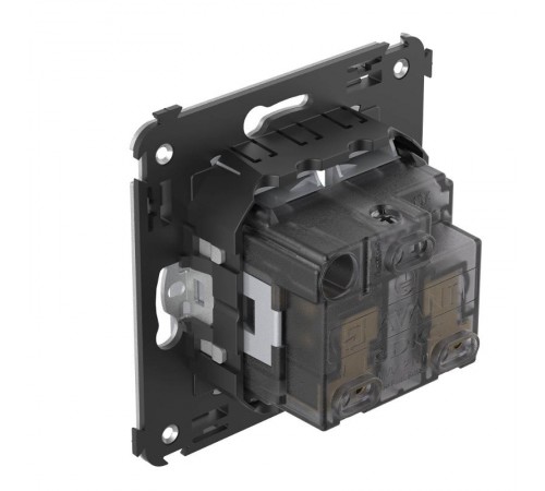 Розетка в стену, 2P+E, с з/ш, "Avanti", "Закаленная сталь"  4404003  DKC