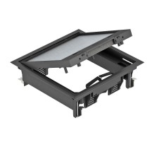 Лючок GES4-2U (универсальный) 6xModul45 (для 2xUT3, полиамид, черный)  7405146  OBO Bettermann