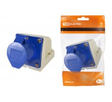 Розетка 123 стационарная 2Р+РЕ 32А 220В IP44   SQ0602-0004  TDM