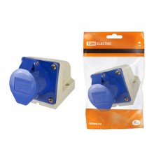 Розетка 123 стационарная 2Р+РЕ 32А 220В IP44   SQ0602-0004  TDM