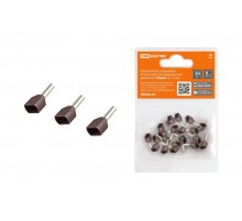 Наконечник штыревой втулочный изолированный (двойной) НШвИ (2) 1,5х8 (20шт)  SQ0568-0046  TDM