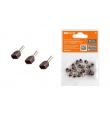 Наконечник штыревой втулочный изолированный (двойной) НШвИ (2) 1,5х8 (20шт)  SQ0568-0046  TDM