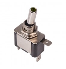 Тумблер 12V 25А (3c) ON-OFF однополюсный с зеленой LED подсветкой  36-4333  REXANT