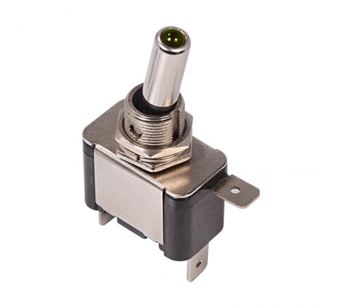 Тумблер 12V 25А (3c) ON-OFF однополюсный с зеленой LED подсветкой  36-4333  REXANT