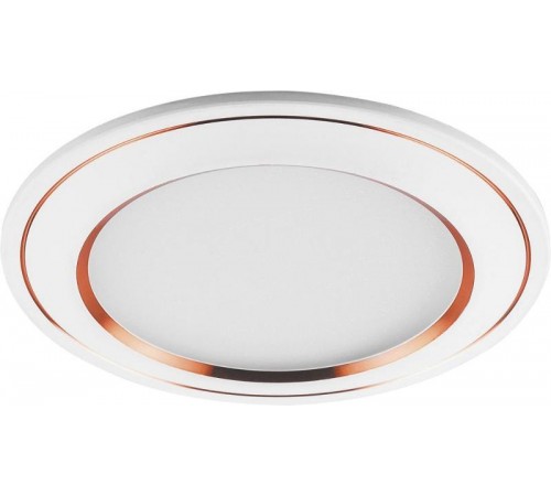 Светильник светодиодный встраиваемый декоративный AL650, 7W, 560 Lm, 4000К, белый с медью  28932  FERON