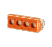 Экспресс-клемма СМК 773-174 с пастой, 4-проводная 0,75-6 мм (50 шт/уп)  07-5279  REXANT