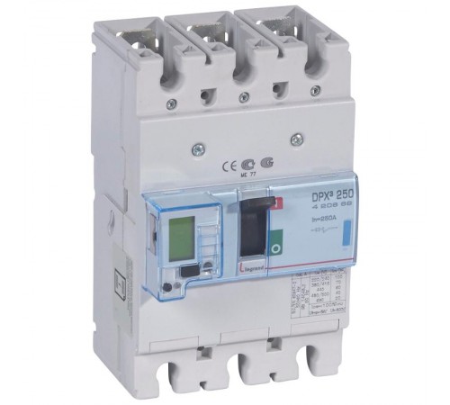 Автоматический выключатель DPX3 250 - эл. расцепитель - с изм. блоком - 70 кА - 400 В~ - 3П - 250 А  420669  Legrand
