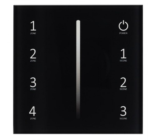 Панель Sens SMART-P17-DIM Black (230V, 4 зоны, 2.4G)  028129  Arlight