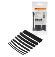 Набор трубок термоусаживаемых, клеевых "Моноцвет-диапазон, черный "  SQ0548-2309  TDM