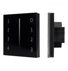 Панель Sens SMART-P17-DIM Black (230V, 4 зоны, 2.4G)  028129  Arlight