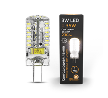 Лампа светодиодная LED 3Вт G4 12В 2700К  207707103  Gauss