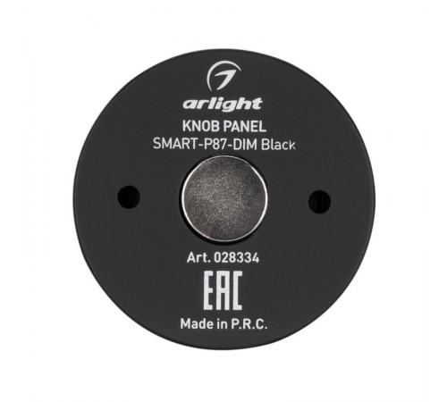 Панель Knob SMART-P87-DIM Black (3V, 1 зона, 2.4G) (Arlight, IP20 Пластик, 5 лет)  028334  Arlight