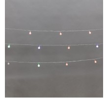 Гирлянда светодиодная Шарики 5м, 20LED, IP20, прозр. провод, свечение (RG/RB), контроллер, 8 режимов, 230В  304-022  NEON-NIGHT