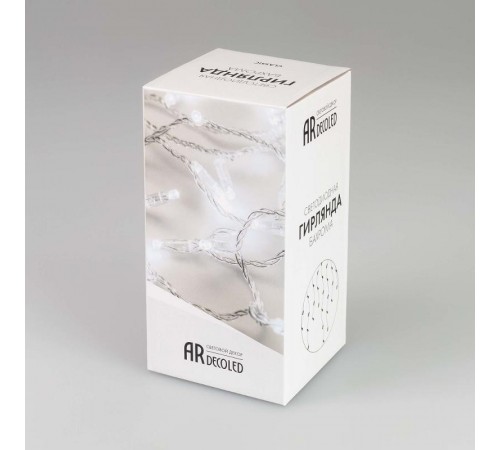 Светодиодная гирлянда ARD-EDGE-CLASSIC-2400x600-CLEAR-88LED-FLASH WARM (230V, 6W)  026005  Arlight