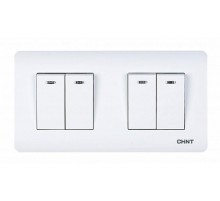 4-клавишный выключатель с LED-подсветкой 10А 250В  715400  CHINT
