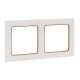 Стокгольм Рамка 2-местная белая с линией цвета шампань PROxima  EYM-G-303-10  EKF