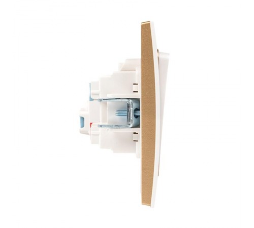 Стокгольм Рамка 2-местная белая с линией цвета шампань PROxima  EYM-G-303-10  EKF