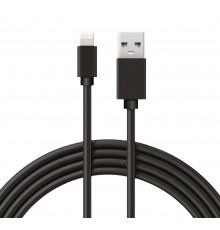 Кабель REXANT USB-Lightning 2 А, 1 м, черный ПВХ 18-7050  REXANT