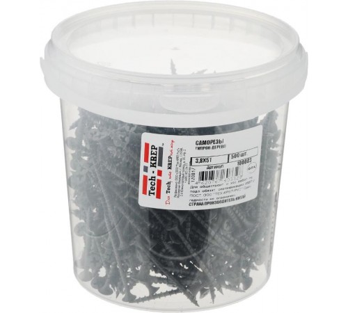 Саморез ШСГД 3,8х51 (500 шт) - ведро ( 1,088 кг)  100083  Tech-KREP