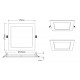 Светильник светодиодный встраиваемый downlight LED 2 12Вт 4000К белый квадрат  Б0017491  ЭРА