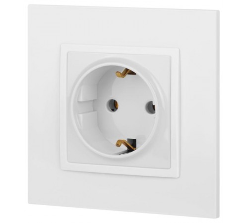14-2101-01 Розетка с заземлением, 16A-250В, IP20, Эра Elegance, белый  Б0034264  ЭРА