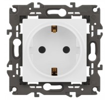 14-2101-01 Розетка с заземлением, 16A-250В, IP20, Эра Elegance, белый  Б0034264  ЭРА