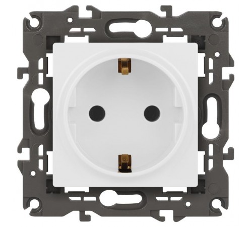 14-2101-01 Розетка с заземлением, 16A-250В, IP20, Эра Elegance, белый  Б0034264  ЭРА