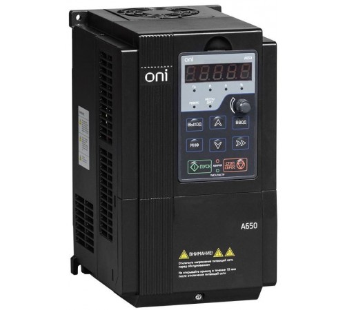 Преобразователь частоты A650 380В 3Ф 0,75kW 2,5А  A650-33E0075T  ONI