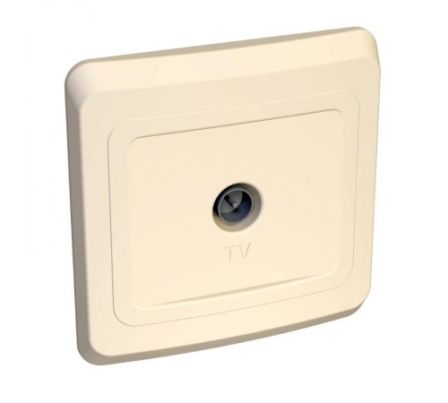 Этюд Кремовый С/У Розетка TV 1-ая 0,7dB единственная  TVC-002K  SE