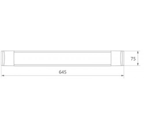 Светильник светодиодный линейный AL5054 18W 1170Lm 4500K, в стальном корпусе, 600*75*25мм  28728  FERON