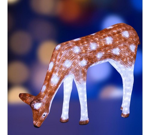 Акриловая светодиодная фигура "Олень мама коричневая" 100х130см, 2850 светодиодов IP44 понижающий трансформатор в комплекте,  513-104  NEON-NIGHT