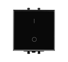 Выключатель двухполюсный одноклавишный модульный, "Avanti", "Черный квадрат", 2 модуля  4402222  DKC