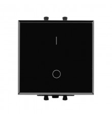 Выключатель двухполюсный одноклавишный модульный, "Avanti", "Черный квадрат", 2 модуля  4402222  DKC