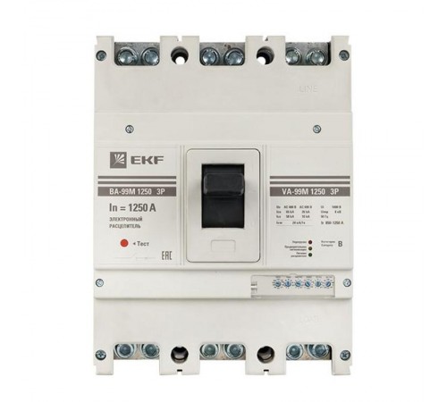 Выключатель автоматический ВА-99М  1250/1250А 3P 50кА с электронным расцепителем PROxima  mccb99-1250-1250me  EKF